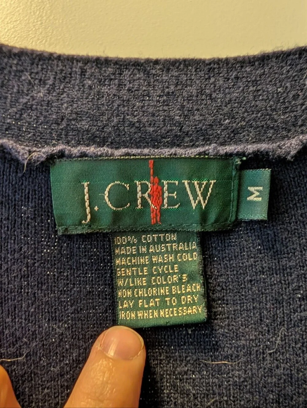 Vintage J Crew Navy Blue Sweater Vest With Button Front